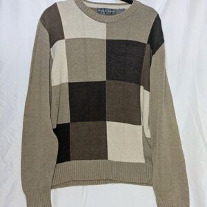 Oscar De La Renta Men's Sweater - Beige and Brown